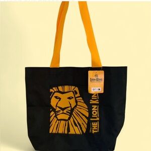 THE LON KING Black and Yellow Tote Bag